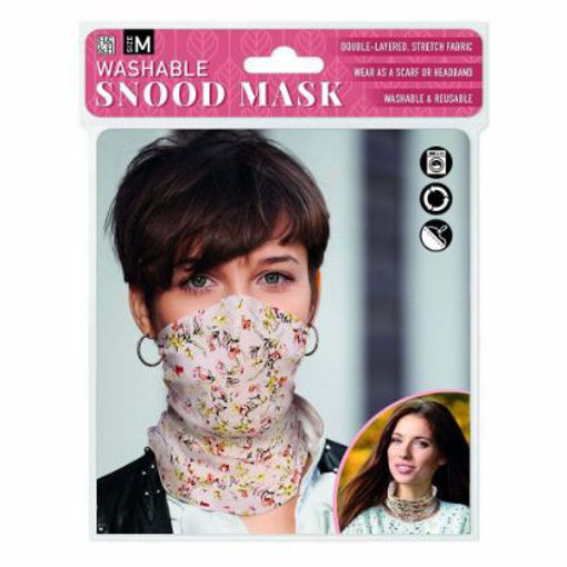 Picture of WASHABLE SNOOD MASK - PINK FLORAL